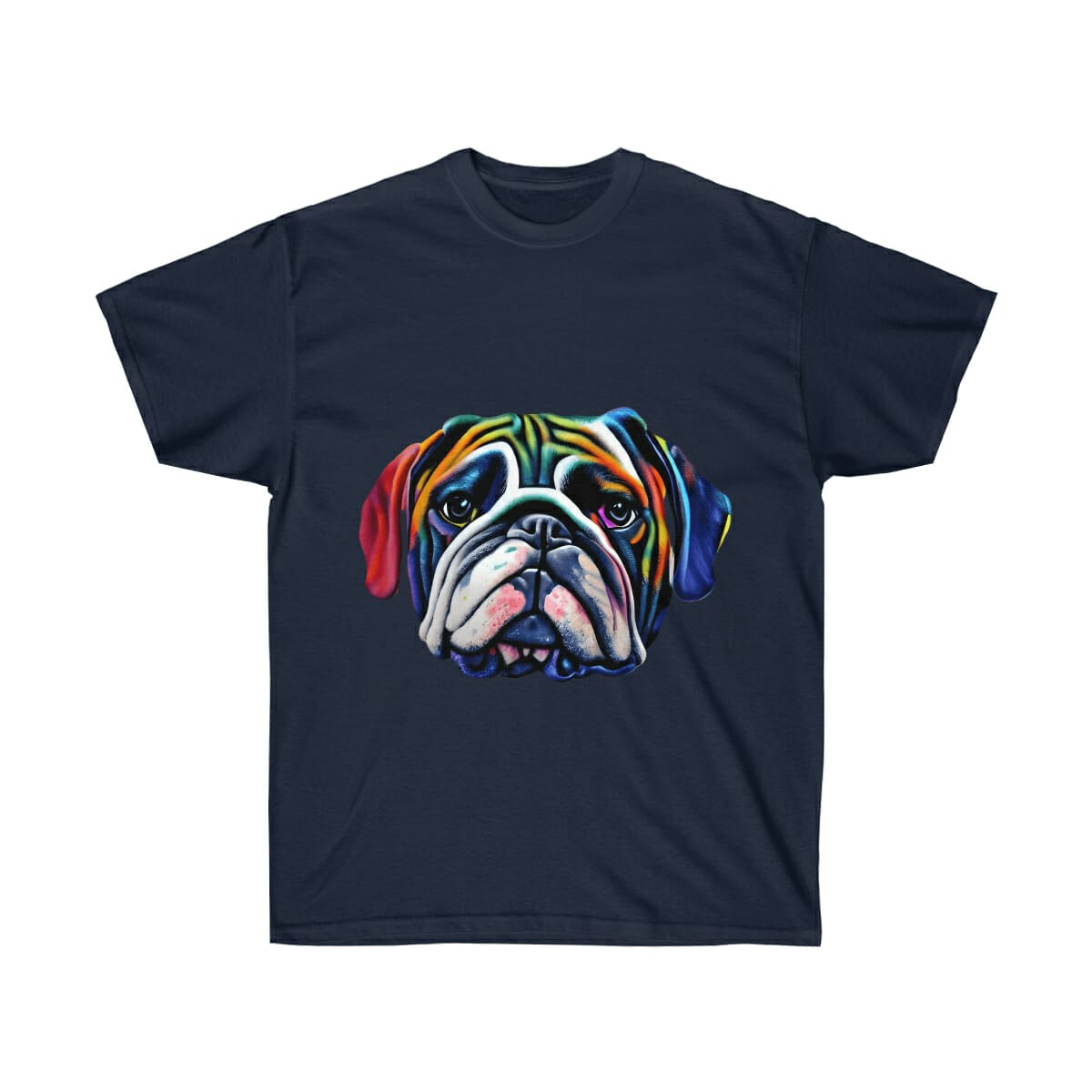 【THE MUSEUM VISITOR】BULLDOG T-SHIRTS (BLACK) Bull Dog Face Unisex Ultra Cotton Tee | Infinitecustomization