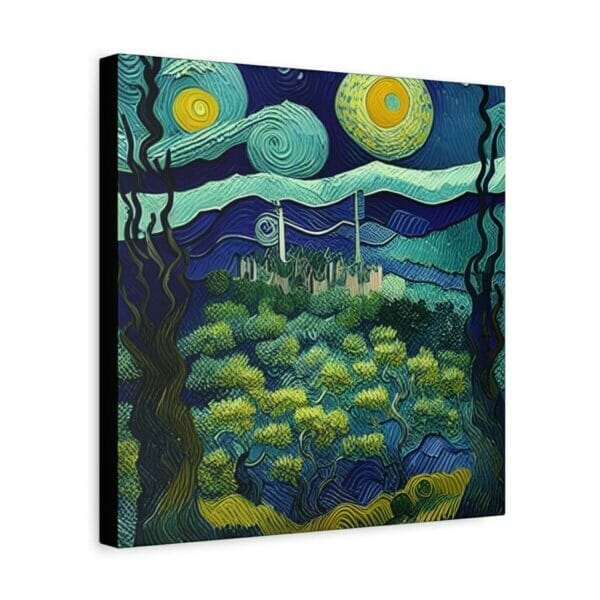 Forest post-impressionism wall art on matte canvas, inspired by van Gogh's painting. Forest post-impressionism wall art on matte canvas, inspired by van Gogh's painting.