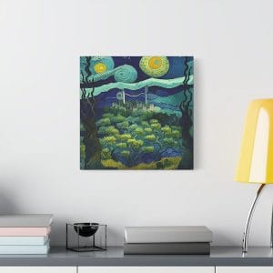 Forest Post-Impressionism Art Matte Canvas, Stretched, van gogh painting.