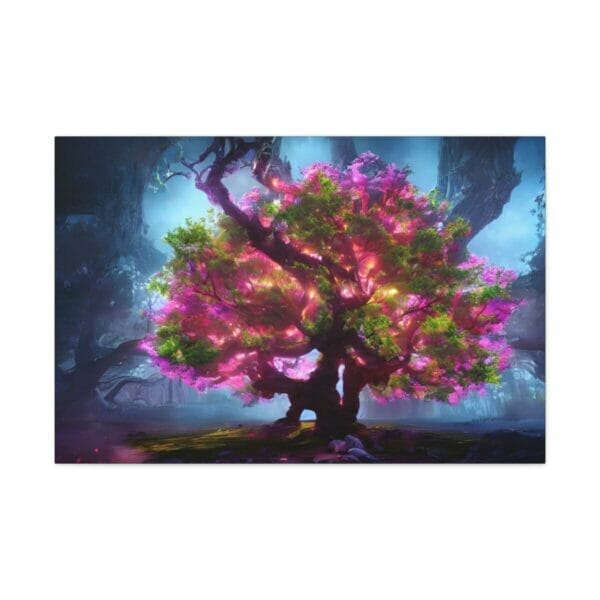 A Luminating Tree Canvas captured on canvas artwork.