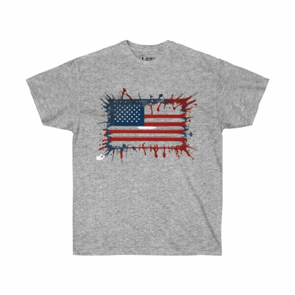 American Flag Action Painting Unisex Ultra Cotton Tee t-shirt American Flag Action Painting Unisex Ultra Cotton Tee t-shirt