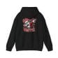 Unisex Heavy Blend™ Hooded Sweatshirt featuring a black design with an illustration of Santa dabbing and the text "Gangsta Wrapper" in red and white.