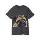 Dark gray "Pug Head Shot Unisex Ultra Cotton Tee" showcasing a large, detailed illustration of a pug face on the front.