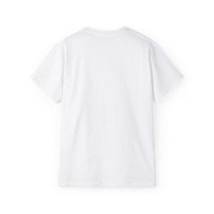 A back view of the Pug Head Shot Unisex Ultra Cotton Tee, ideal for those who enjoy understated fashion or wish to layer it beneath their favorite apron.