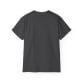 The Bull Dog Face Unisex Ultra Cotton Tee is shown from the back in dark gray with short sleeves, displayed against a white background.